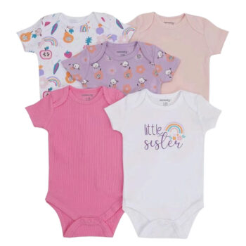 Bodies 5 pièces rose LITTLE SISTER