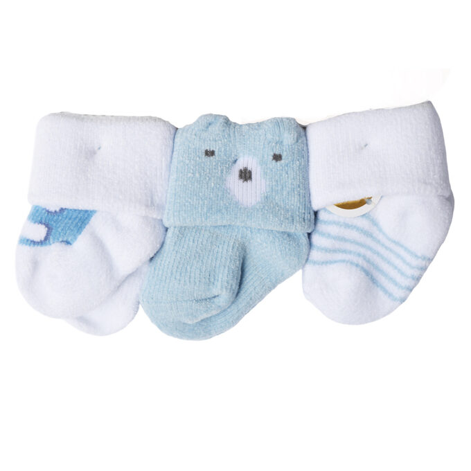 Chaussette trois pièces bleu